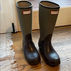 Hunter Color Block Knee High Rain Boots